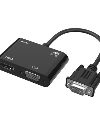 5138HV 1080P VGA to HDMI   VGA Adapter with Audio