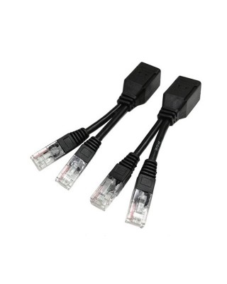 2 Sets RJ45 Network Signal Splitter Upoe Separation Cable  Style  U  01 4 Crystal Heads