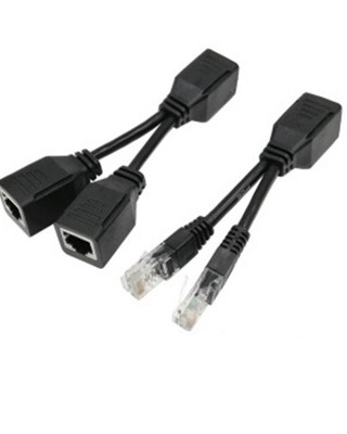 2 Sets RJ45 Network Signal Splitter Upoe Separation Cable  Style  U  03 2 Crystal Heads   2 Female