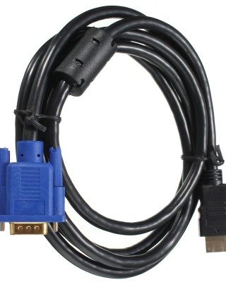 M Way 1 8M HDMI to VGA Converter Cable Audio Cable Video Adapter Cable Lead for HDTV Computer Monitor For PC Laptop TV